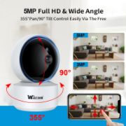 Picture of Wistino 5GHZ 360 Wifi HD Night Vision Auto Tracking Surveillance Home security wireless PTZ Home Security Baby Monitor