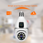 Picture of Wistino 4MP dual lens PTZ Bulb Camera WIFI 2K Indoor Home E27 Surveillance H.265 Pan Tilt 