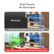 Picture of Wistino 4MP dual lens PTZ Bulb Camera WIFI 2K Indoor Home E27 Surveillance H.265 Pan Tilt 