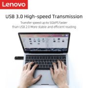 Picture of Lenovo D204 2 IN 1 Memory Card Reader, Dual Interface USB 3.0 SD Card Reader Adapter, Compatible with Multiple Devices