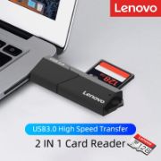 Picture of Lenovo D204 2 IN 1 Memory Card Reader, Dual Interface USB 3.0 SD Card Reader Adapter, Compatible with Multiple Devices