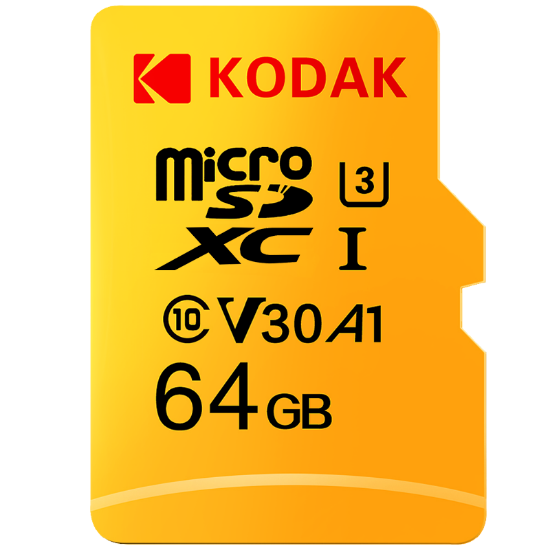 Picture of Kodak Micro SD Card Memory Card Class 10 64GB U3 4K High Speed V30 100MBPS Flash Memory