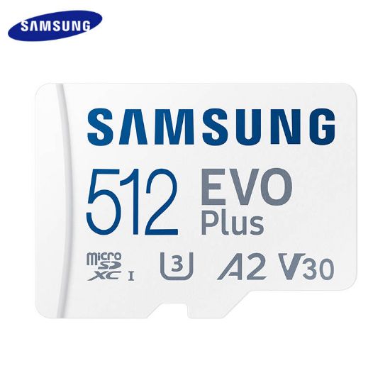 Picture of Samsung EVO Plus memory card 512GB Micro TF Flash SD Sard Up to 160Mbps C10 for Phones, Tablets, Go Pro Cameras, Drones