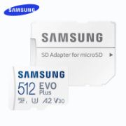 Picture of Samsung EVO Plus memory card 512GB Micro TF Flash SD Sard Up to 160Mbps C10 for Phones, Tablets, Go Pro Cameras, Drones