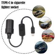 Picture of  Cigarette Lighter Adapter, USB Type-C Male Plug to Cigarette Lighter Adapter Cable for Dash Cam, GPS, Car Led Light Strips