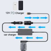 Picture of  Cigarette Lighter Adapter, USB Type-C Male Plug to Cigarette Lighter Adapter Cable for Dash Cam, GPS, Car Led Light Strips