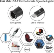 Picture of  Cigarette Lighter Adapter, USB Type-C Male Plug to Cigarette Lighter Adapter Cable for Dash Cam, GPS, Car Led Light Strips