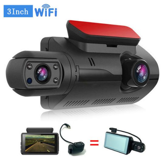 Picture of A68 Dash Cam for Cars G-Sensor Front Camera Car With WIFI Dashcam 1080P Car 2 Lens Video Recorder Cycle Recording Black Box Drive