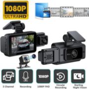 Picture of 3 Lens Dash Cam Full Hd Dashcam 3 inch Car Camera With Wifi 1080P