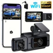 Picture of 3 Lens Dash Cam Full Hd Dashcam 3 inch Car Camera With Wifi 1080P