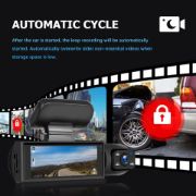 Picture of 3.16 inch HD Dual lens Black Box Car Night Vision DVR Vehicle Mirror Video Camera 