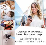 Picture of Wall Charger Adapter Small Spy Smart USB Charger Camera Home Wi-Fi Hidden Security Camera Wireless Baby Monitor