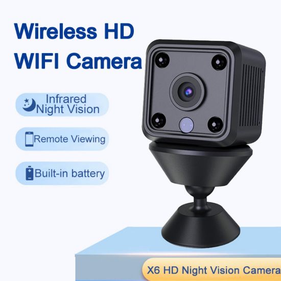 Picture of X6 Wi-Fi Camera Wide Angle Mini Camcorders Motion Detection Night Vision Home Security Nanny Cam HD 1080P