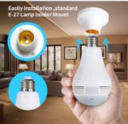 Picture of Light Bulb Camera, Wi-Fi Bulb Security Camera, Smart Bulb Camera, 360 Panoramic Bulb Camera with Motion Detection