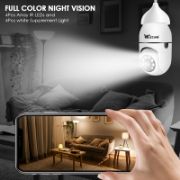 Picture of Wistino 5GHZ/2.4G Dual Band Wifi HD Night Vision IP surveillance Home Security Wireless Light Bulb PTZ Camera