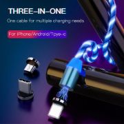 Picture of 3 in 1 Multi Charging Cable LED Flowing Light Up Charger Cable, Micro USB, Type-C , Lightning Connectors for Most Smart Phones