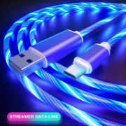 Picture of 3 in 1 Multi Charging Cable LED Flowing Light Up Charger Cable, Micro USB, Type-C , Lightning Connectors for Most Smart Phones