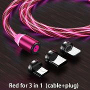 Picture of 3 in 1 Multi Charging Cable LED Flowing Light Up Charger Cable, Micro USB, Type-C , Lightning Connectors for Most Smart Phones