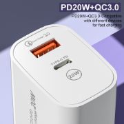 Picture of USB C Charger, 20W Dual Ports USB Fast Wall Charger Block, Type C Charger Adapter