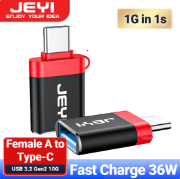 Picture of JEYI USB 3.2 to Type C OTG 10G Adapter, 36W Fast Charge Type C to USB 3.2 Converter