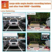 Picture of 2 Lens 1080P HD Screen Mirror Camera 4.5 Inch Mirror Car DVR, Front, Inside, Rear View