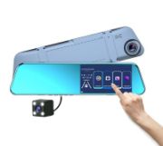 Picture of 3 Lens 1080P HD Touch Screen Mirror Camera 4.5 Inch Mirror Car DVR, Front, Inside, Rear View