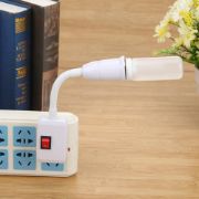 Picture of E27/E26 Plug in Light Bulb Socket Adapter Extender with On/Off Switch, Outlet to Socket Adapter Extension, White