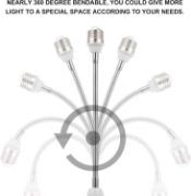 Picture of Light Socket Extender, E27 Flexible Gooseneck Extension Adaptor Adjustable Bulb Socket Extension