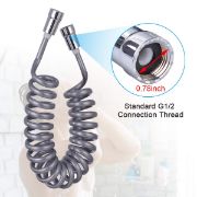 Picture of Bidet Spring Hose Flexible Shower Tube Anti-twist & Stretchable Up to 3 Meters for Water Plumbing Toilet Bidet Sprayer (G1/2”) HG498