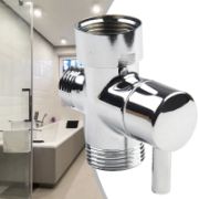 Picture of Shower/Toilet Bidet T Adapter with Shut Off Valve, 3 Way G7/8” or  G1/2” All Metal T Valve  