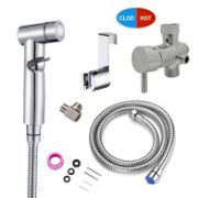 Picture of Hot and Cold Mixing Valve Kit, Hand Sprayer for Feminine Wash, Pet, Cloth, Diaper, Handheld Bidet Sprayer for Toilet