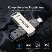 Picture of Kodak K273 Metal Pendrive Type C OTG Fancy Ultra Thin USB 128GB/256GB 3.2 Flash Drive