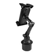 Picture of Car Cup Slot Tablet Stand Holder 360 Adjustable Handle Tilt Bar Flexible Phone Mount Bracket