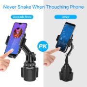 Picture of Phone Holder Universal Adjustable Cup Holder Car Mount with Long Flexible Neck, Black