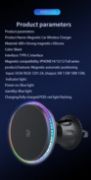 Picture of Fast Charging 15w Car Wireless Charger Magnetic Color Led Lights Universal Vent Installed Wireless Charger