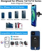 Picture of Magnetic Car Wireless Charger,15W Qi Fast Charging Auto-Clamping Car Mount Air Vent Phone Holder