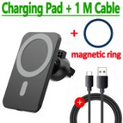 Picture of Magnetic Car Wireless Charger,15W Qi Fast Charging Auto-Clamping Car Mount Air Vent Phone Holder