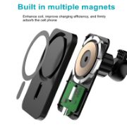 Picture of Magnetic Car Wireless Charger,15W Qi Fast Charging Auto-Clamping Car Mount Air Vent Phone Holder