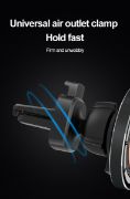 Picture of Clamp Phone Holder – High Powered 15W Magnetic Wireless Fast Car Charger, Compatible with Apple iPhone