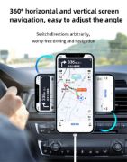 Picture of Wireless Charger Transparent Punk Style Car Phone Holder Wireless Charger 15W Magnetic Wireless Car Charger