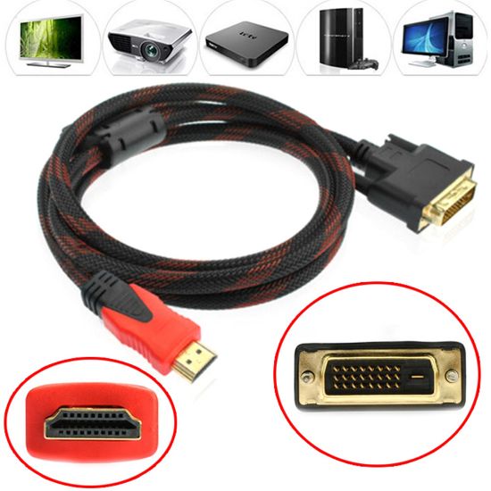 Picture of HDMI to DVI Adapter 1.5M Cable HDMI Male to Female 24+1 DVI Pin