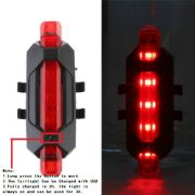 Picture of Bike Bicycle Light USB LED Rechargeable Set Mountain Cycle Front/Back Headlight Lamp Flashlight