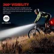 Picture of Bike Bicycle Light USB LED Rechargeable Set Mountain Cycle Front/Back Headlight Lamp Flashlight