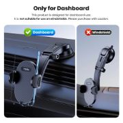 Picture of TOPK Car Phone Holder Mount Adjustable Universal Phone Holder with Hook Clip for Dashboard Air Vent Compatible with All Phones