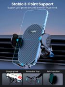 Picture of TOPK Car Phone Holder Mount Adjustable Universal Phone Holder with Hook Clip for Dashboard Air Vent Compatible with All Phones