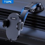 Picture of TOPK Car Phone Holder Mount Adjustable Universal Phone Holder with Hook Clip for Dashboard Air Vent Compatible with All Phones