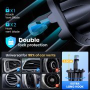 Picture of TOPK Car Phone Holder Mount Adjustable Universal Phone Holder with Hook Clip for Dashboard Air Vent Compatible with All Phones