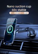 Picture of 15W Wireless Car Charger Mount Automatic Clamping Phone Holder Smart Sensor