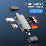 Picture of 7 in 1 Card Reader USB 3.0 Type C to SD TF Memory Card Flash Drive Adapter 