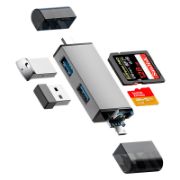 Picture of 7 in 1 Card Reader USB 3.0 Type C to SD TF Memory Card Flash Drive Adapter 